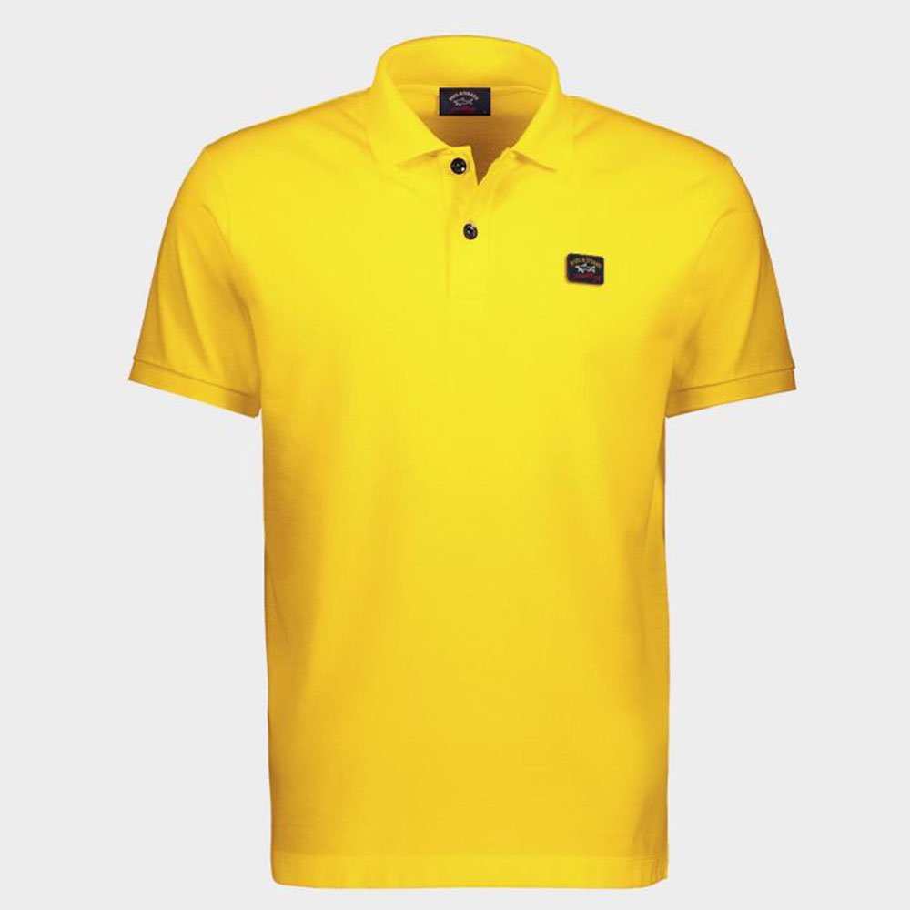 Ανδρική polo μπλούζα με κοντό μανίκι Paul&Shark Κίτρινο