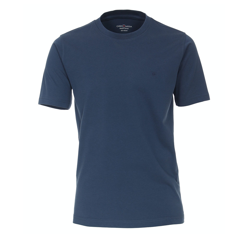 Μονόχρωμο T-Shirt μπλουζάκι Casa Moda Μπλε
