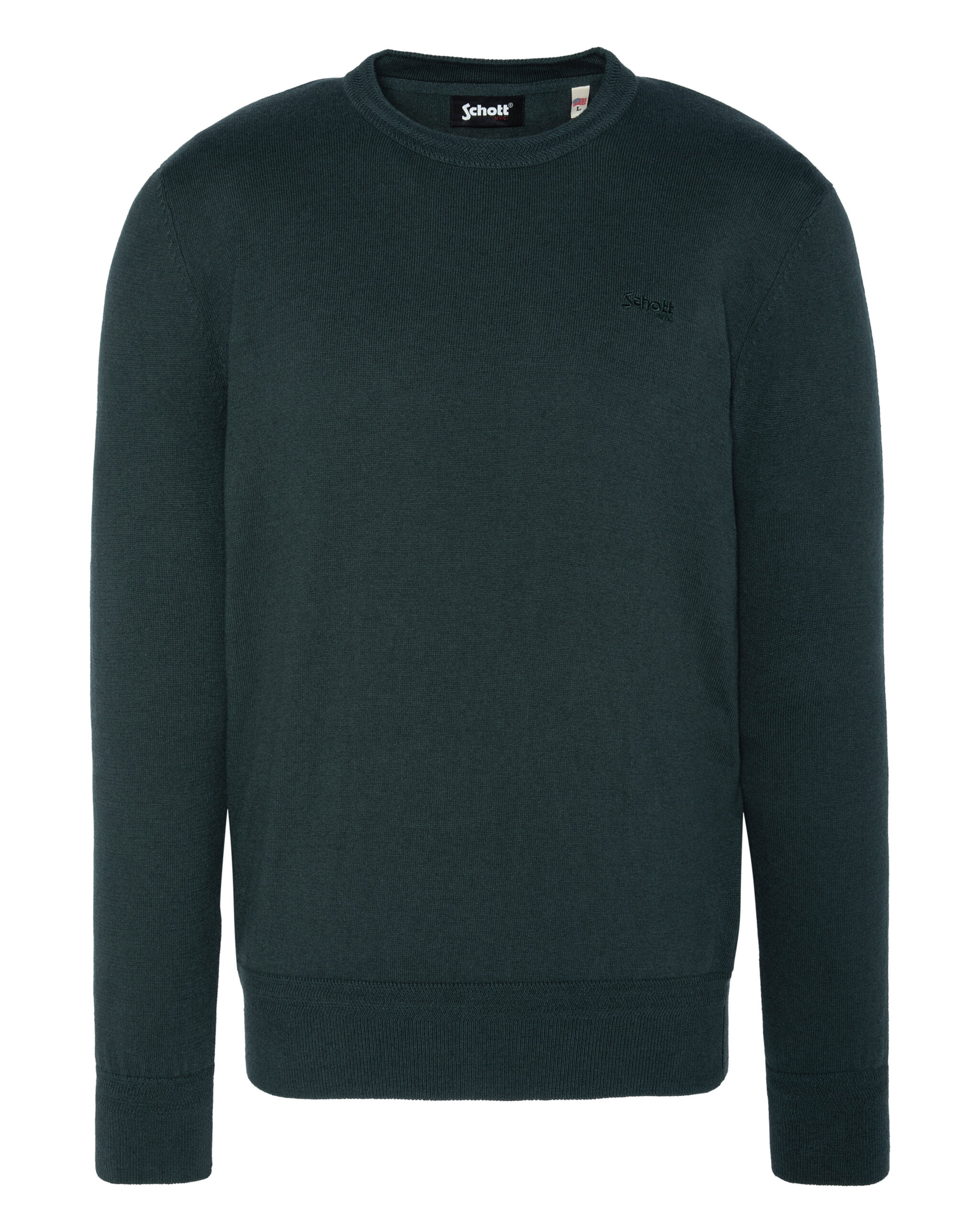 Round Neck Sweater Schott Green